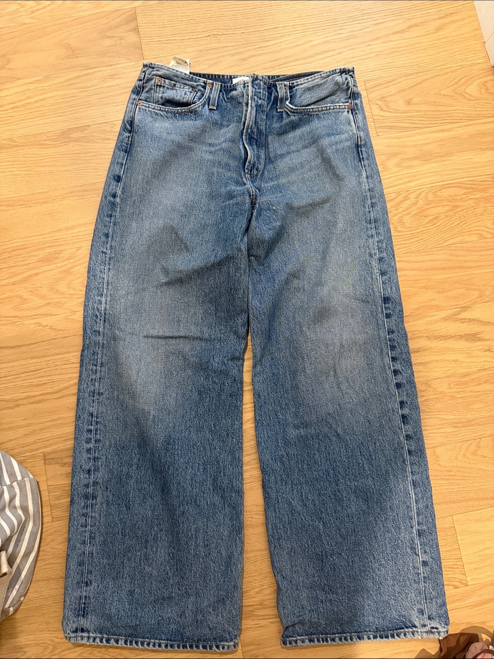 Agolde Women’s Wide-Leg Jeans in Medium Blue Wash